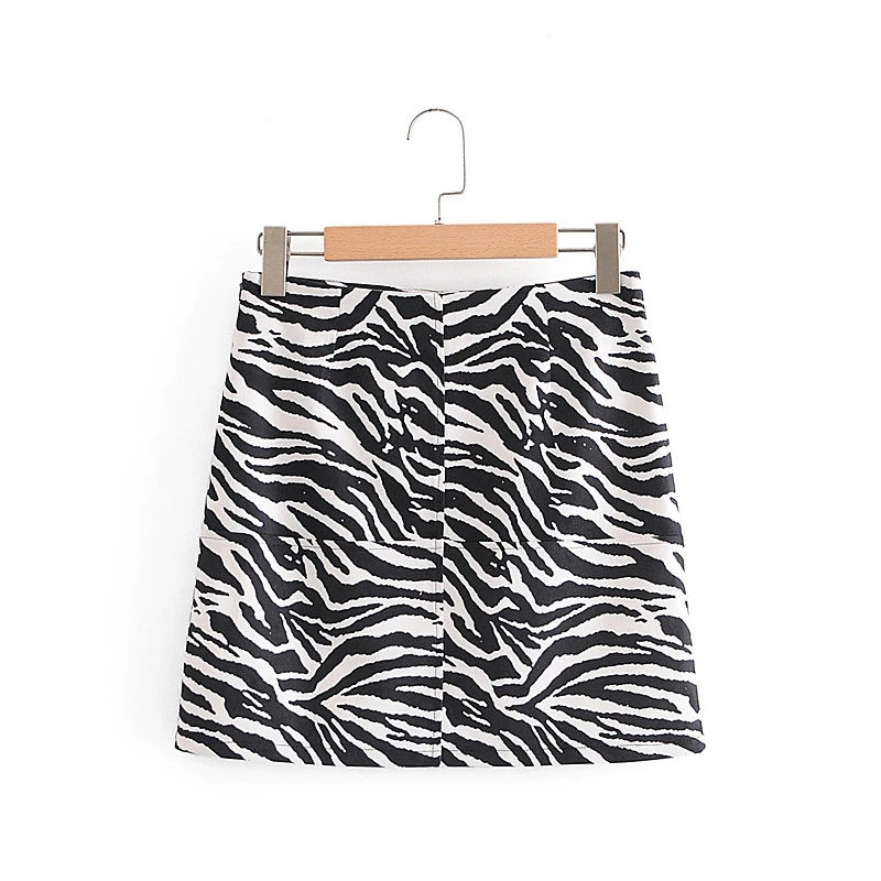 

Casual A line Stripes Skirt Women High Waist Slim Streetwear Mini Skirt