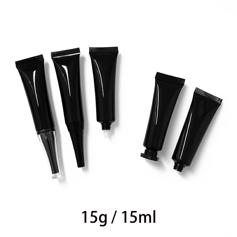 Черный 15 мл пустой косметический контейнер маленькая многоразовая бутылка для