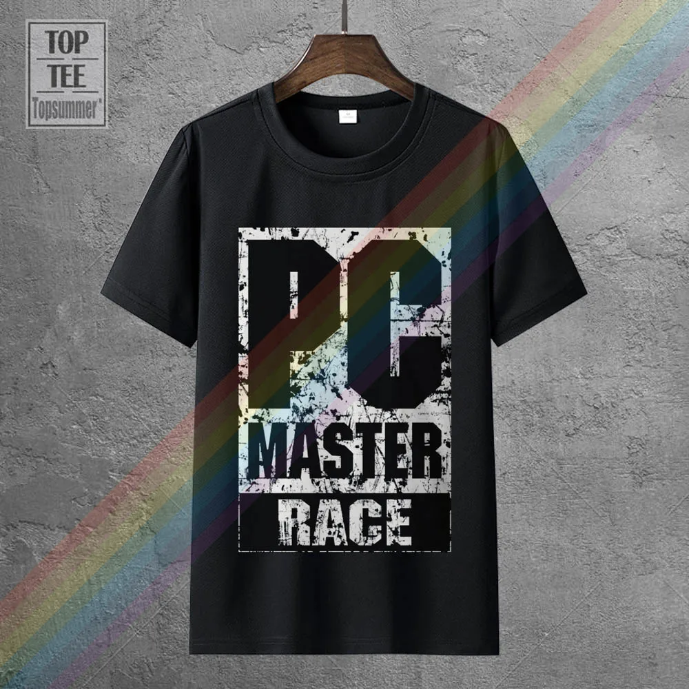 

New! Gaming T Shirt Pc Master Race Gamer Cool Print 100%Cotton T Shirt Short Sleeve Fashion T Shirt
