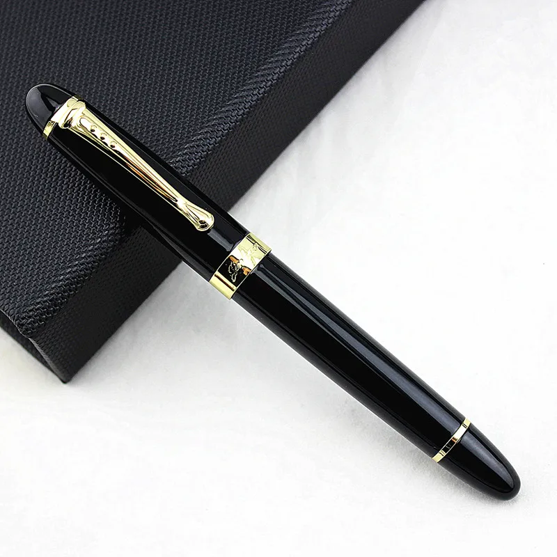 Роскошная шариковая ручка Jinhao 450 черная с золотистым оформлением средняя|roller ball