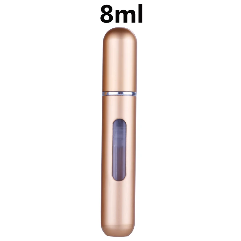 8ml gold 5/8 мл многоразовый нагреваемый парфюмерный флакон с распылителем Алюминий распылитель Портативный, косметичка для путешествий, контейнер флакон духов распылитель контейнер - Цвет: 8ml gold