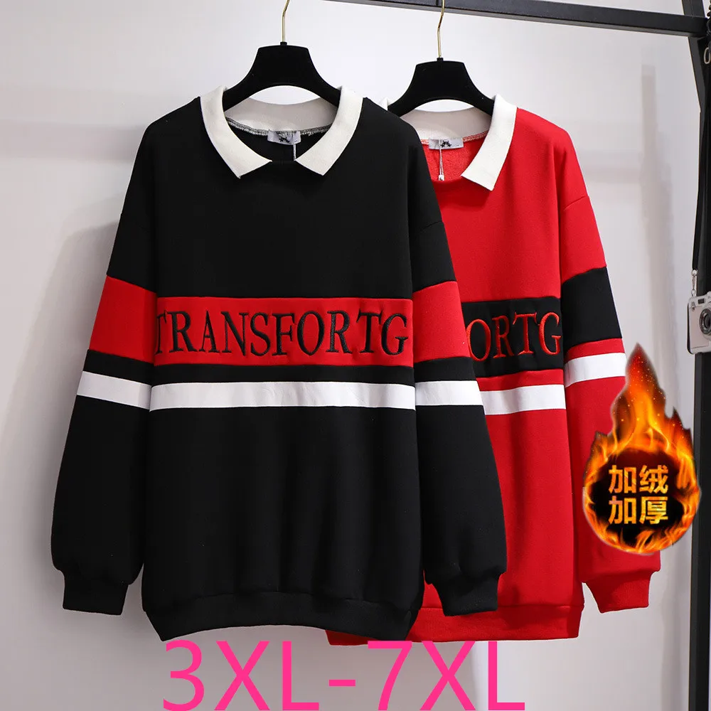 Новинка на осень зиму размера плюс пуловер для женщин большой Длинные рукава