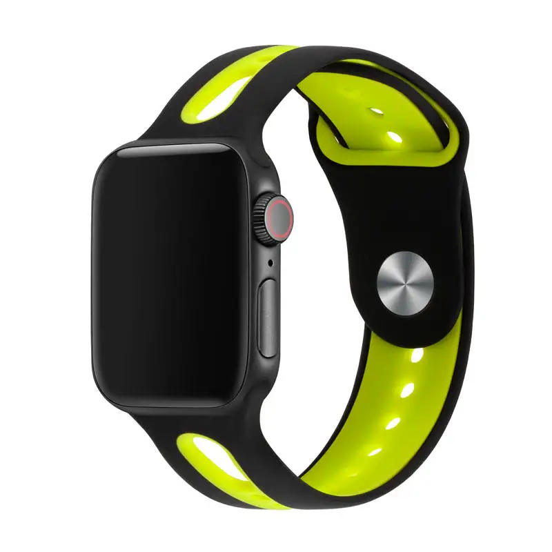 Ремешок для наручных часов для Apple Watch, ремешок 42 мм, 38 мм, Версия 44 мм 40 мм ремешок силиконовых наручных часов Iwatch, ленты для наручных часов Apple Watch, Series4/3/2/1 81003