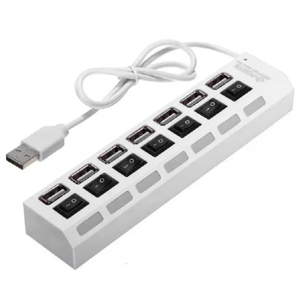 Usb-хаб 7-Порты и разъёмы USB2.0 мульти-Порты Hub дистрибьютор с Питание Независимый