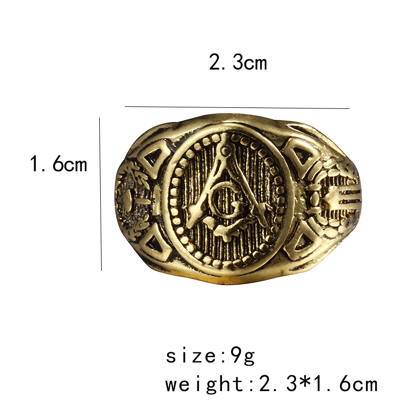Fashion Jewelry Vintage Charm Mason Freemason Masonic Rings For Men Women Christmas Gifts