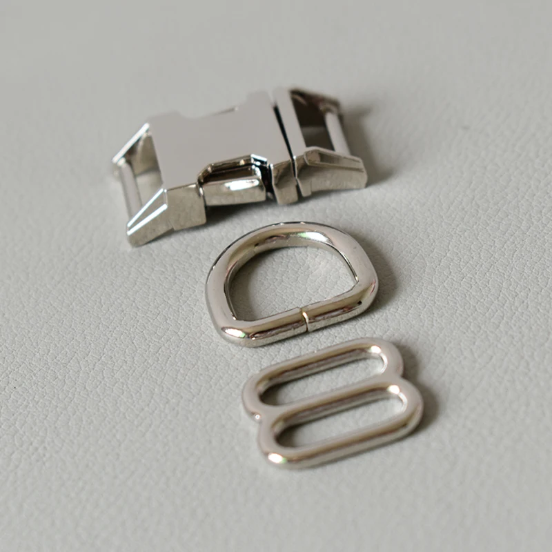 Traje 100 (hebilla de Metal anillos + juego de anillos + 8 D)(15mm) hebilla de Metal de aleaci&oacute;n de Zinc fabricantes para mochila Diy collares para mascotas hebillas de liberaci&oacute;n-3