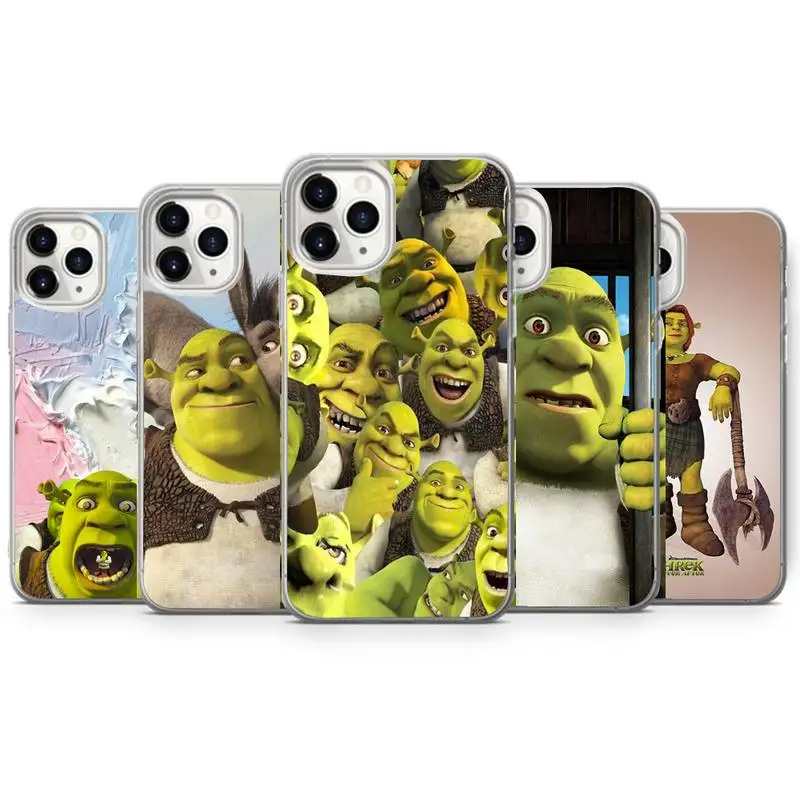 

Cartoon Moive Shreks Phone Case For Iphone 7 8 Plus X Xs Max Xr 11 12 13 Mini Pro Max SE2 Transparent Soft Clear Cover