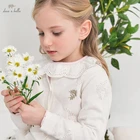 Модный Кардиган для маленьких девочек, повседневный вязаный свитер, DK1220183