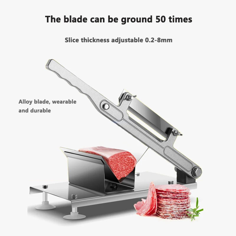 Commercial Stainless steel meat slicer Multi-function cutting machine for pork/potato/vegetables/mutton/chicken/deli shop Manual | Бытовая