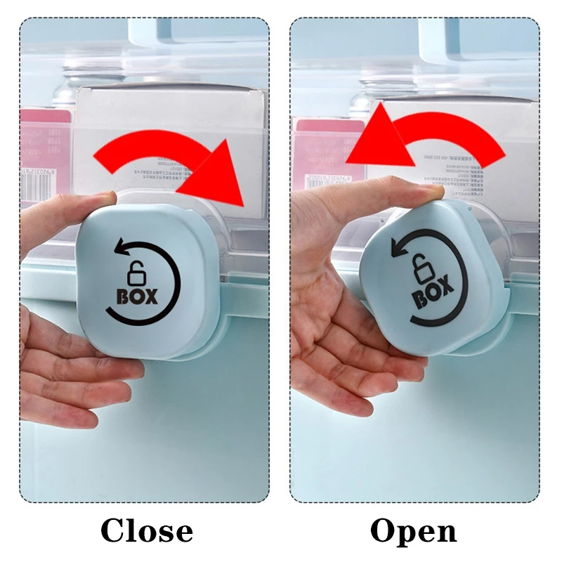 

Household Medicine Storage Box Portable First Aid Container 3 Tiers Family Emergency Kit Storage Organizer