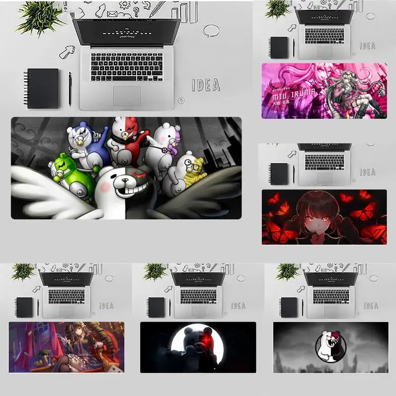 

Удобный коврик для мыши Danganronpa с аниме девушкой, игровой коврик для мыши, настольная игра, работа, для геймеров, большой коврик для мыши, неск...