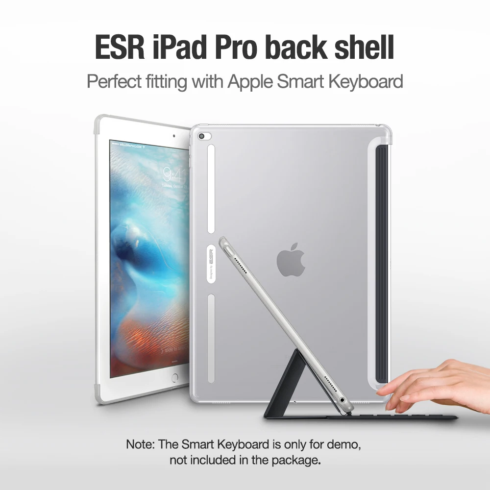 Чехол для iPad Pro 12,9, ESR идеально сочетается с Умной клавиатурой, тонкий мягкий ТПУ бампер, задняя крышка для iPad Pro 12,9