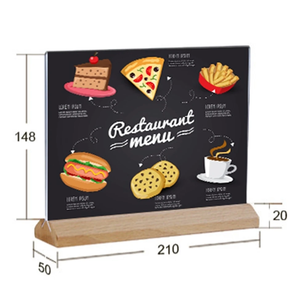 A5 деревянная стандартная цена настольный знак баннер держатель для этикеток 210*148