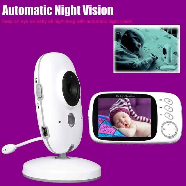 Automatic Camera Night Vision Two Way Voice Intercom Babysistter Surveillance Security Monitor with HD Display 2 Inch Screen 6