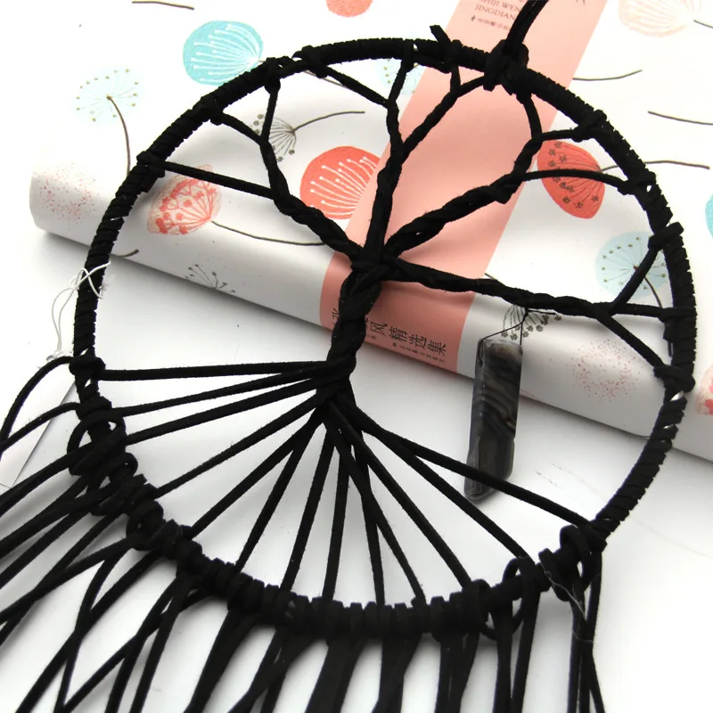 Black Dreamcatcher DIY Hot 2019NEW Hanging Quality Ornament Birthday Valentine Handmade Wind Chime Gift Indian Pendant Lovely | Дом и сад