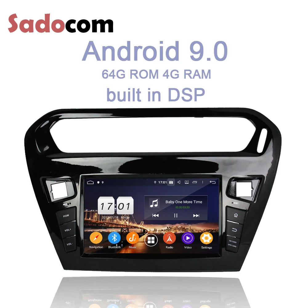 Автомобильный DVD-плеер 720P PX6 DSP Android 9. 0 4 Гб + 64 8 ядер GPS RDS Авторадио BT 11 IPS для CITROEN Elysee