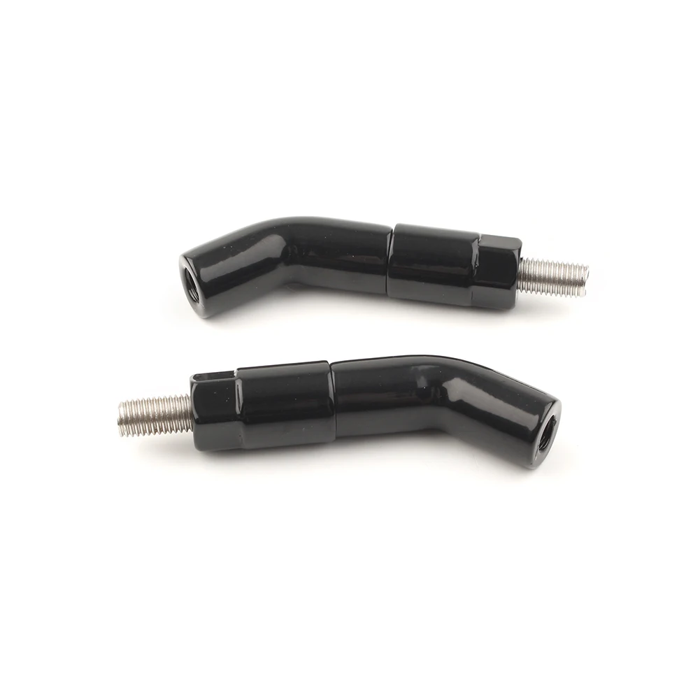 2шт. Удлинитель держателя зеркала заднего вида для мотоцикла Harley Davidson Iron Sportster XL 1200 1200NS 2018-2019 черного цвета из алюминия.