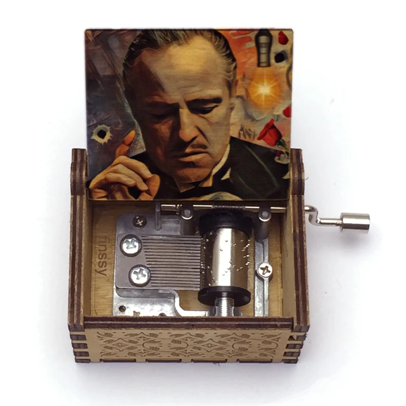 2020 Новейшая музыкальная шкатулка с принтом фигуры крестного отца Caixa De Musica