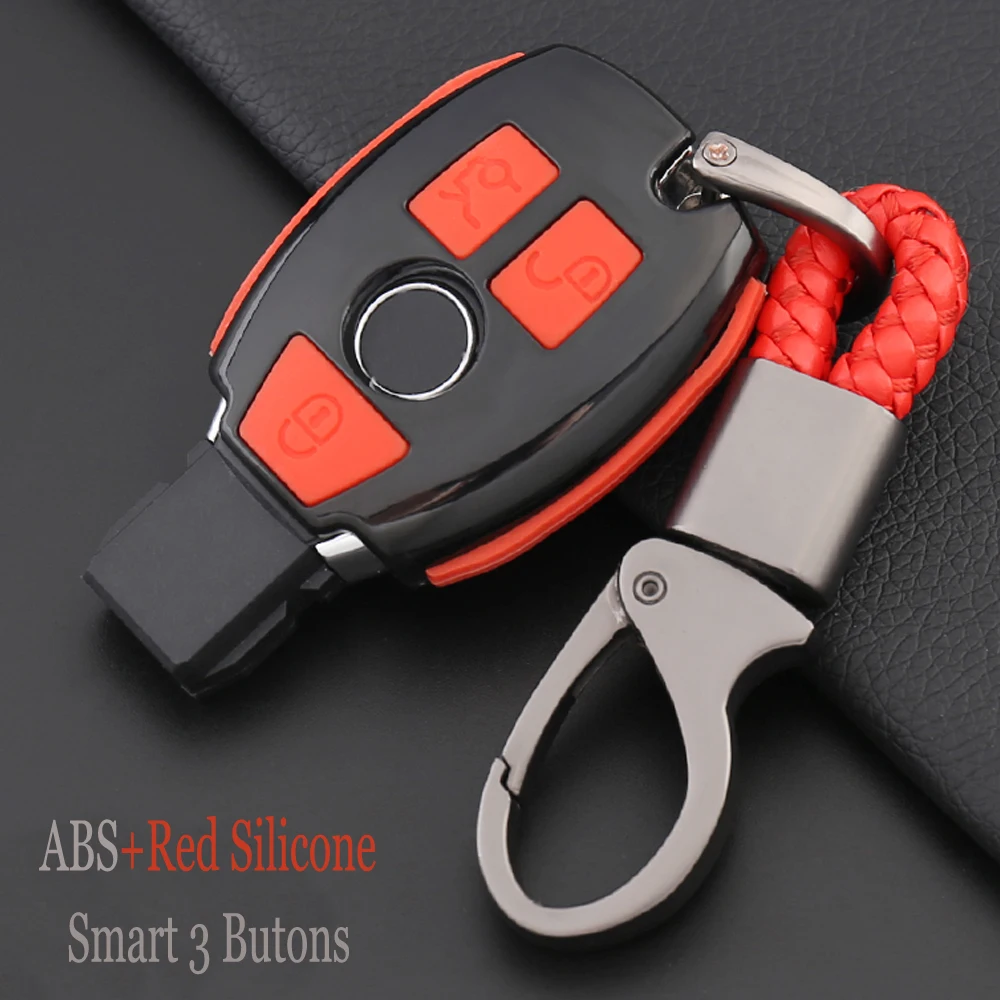 Силиконовый чехол для автомобильного ключа с узором из углеродного волокна