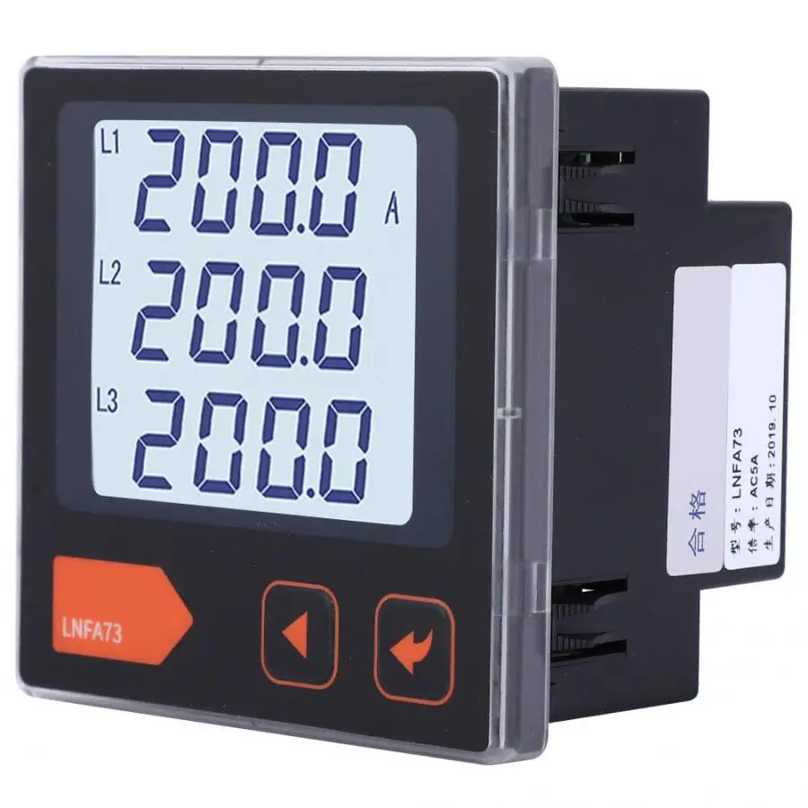 LNFA73 Intelligent LCD Display Digital Three-Phase Current Meter AC Ammeter | Инструменты