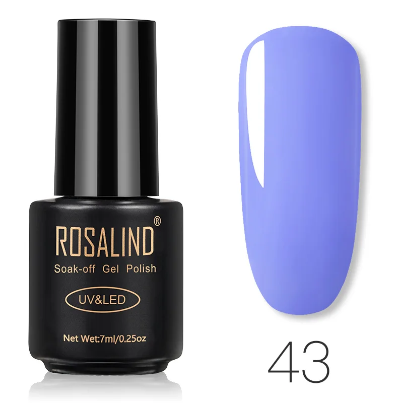42 ROSALIND гель 1 гель лак для ногтей чистый цвет 7 мл 31-58 замочить от УФ светодиодный маникюр ногти vernis Полупостоянный гель лак для ногтей - Цвет: 42