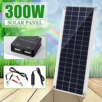 300w solar panel fast charging waterproof portable dual 125v dc usb emergency charging outdoor battery charger for yacht rv car