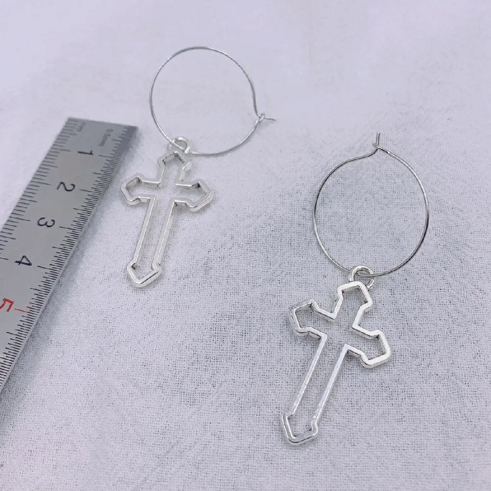 Серьги-подвески женские в виде креста | Украшения и аксессуары