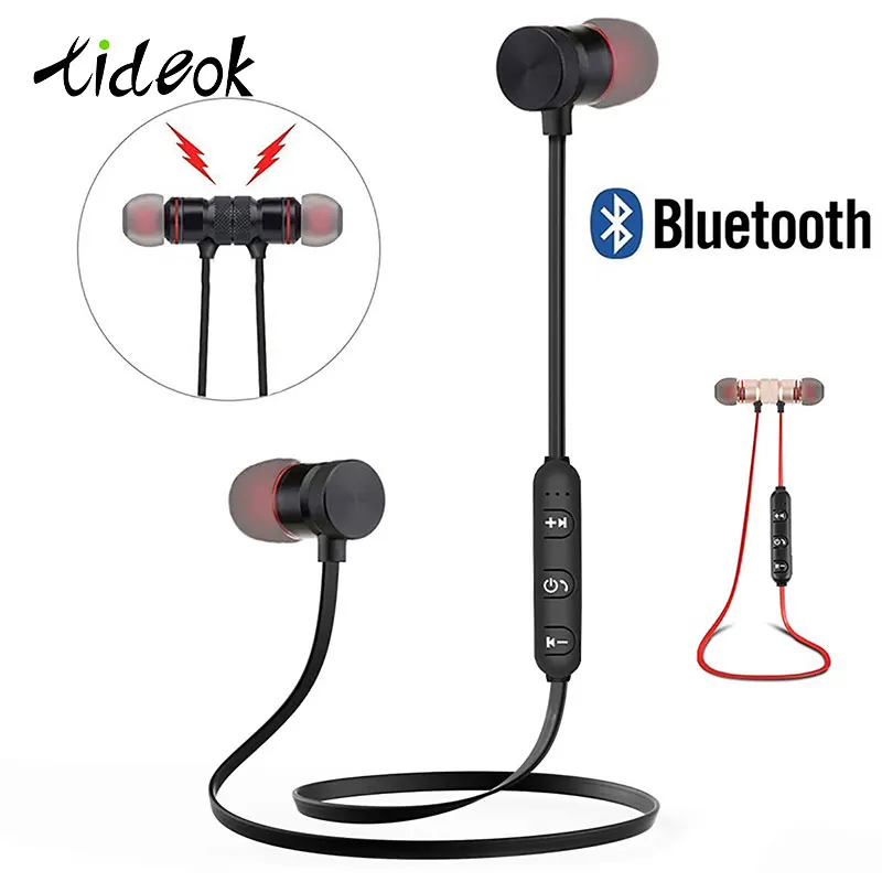 Магнитные музыкальные Bluetooth наушники V4.2 стерео спортивные шейные беспроводные