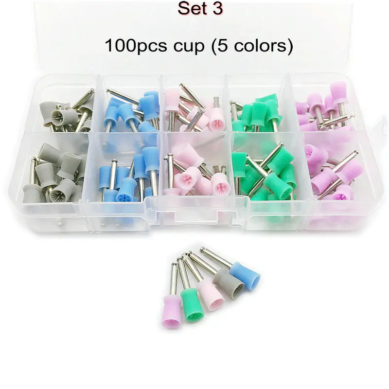 Набор инструментов для полировки зубов щетка задвижка в виде резиновой чашки