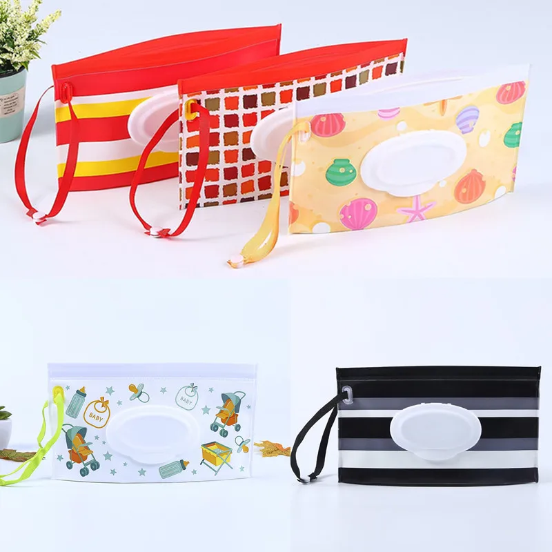 Многоразовые влажные салфетки с мультяшным принтом контейнер для влажных