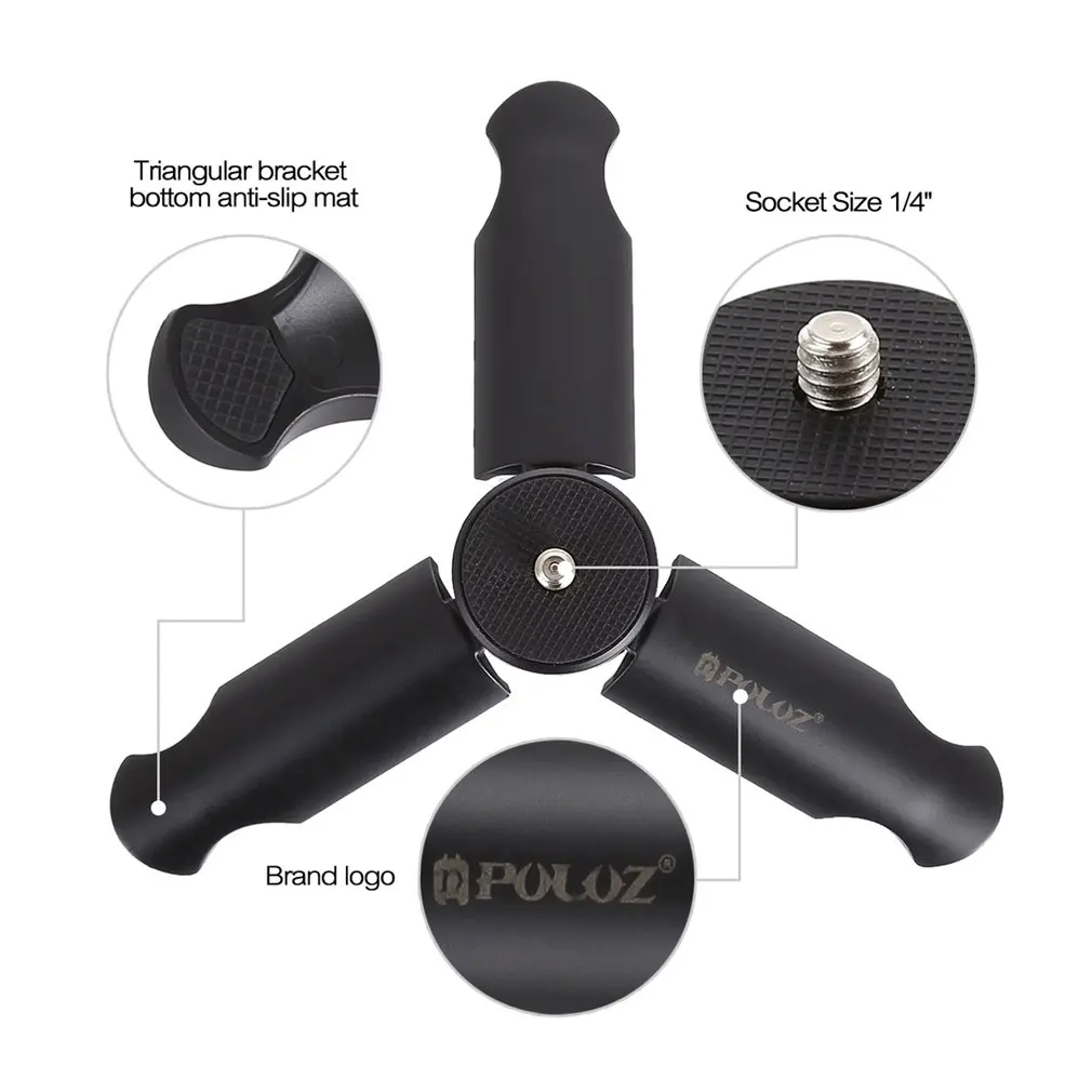 PULUZ mobile lazy bracket Desktop mini folding multi-function small tripod + phone clip | Электроника