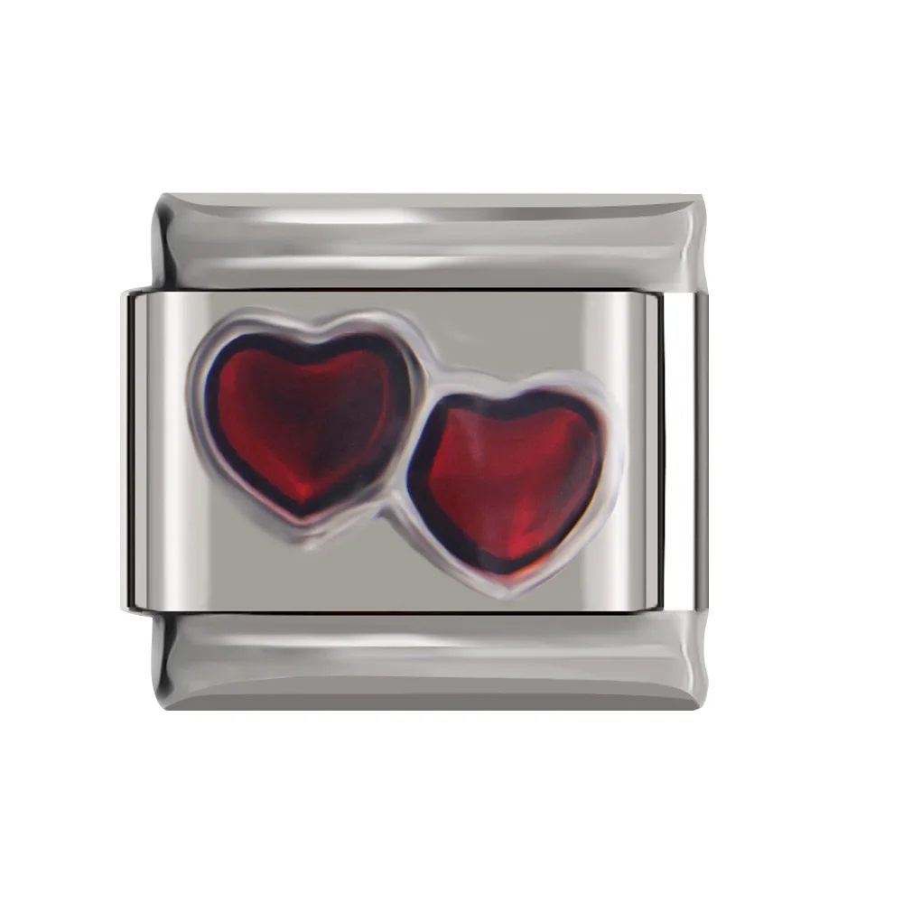 Оригинальный браслет из нержавеющей стали с ромашками Fyour Heart Charms 9 мм ширина