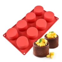 8 hole cylindrical shape mold fondant cake silicone mold handmade soap chocolate mold baking tools