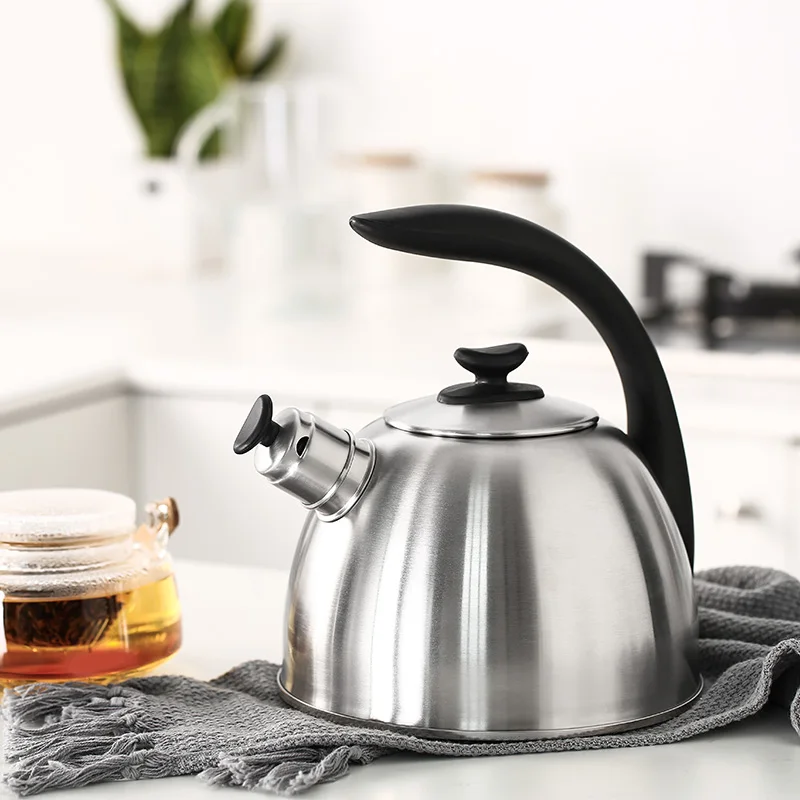Чайник чайник со свистком отличное 2.5L нержавеющая сталь #304 Плита спирант свистки