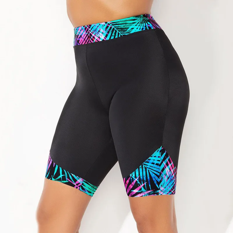 Swimsuit New Printed Wading Swimming Shorts Ladies Cycling Sports Shorts Women Sports Swimming Trunks Beach Skinny Swim Shorts