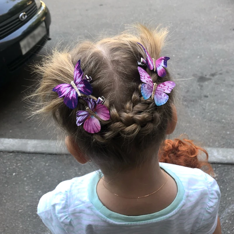 12 шт./упак. с милой бабочкой Заколки для волос Для женщин маленьких девочек