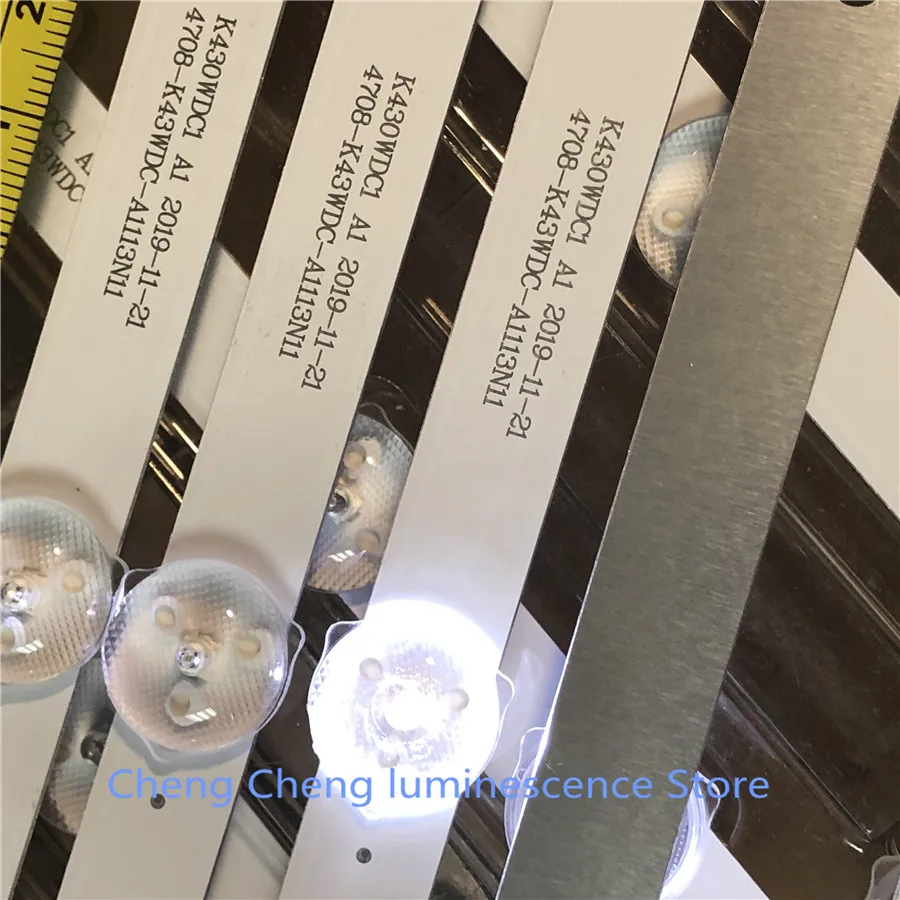 8 шт./лот для K430WDC1 A1 4708-K43WDC-A1113N11 43BDL4012 светодиодный ная панель 3LED 39 см 6 в 100% Новинка 4