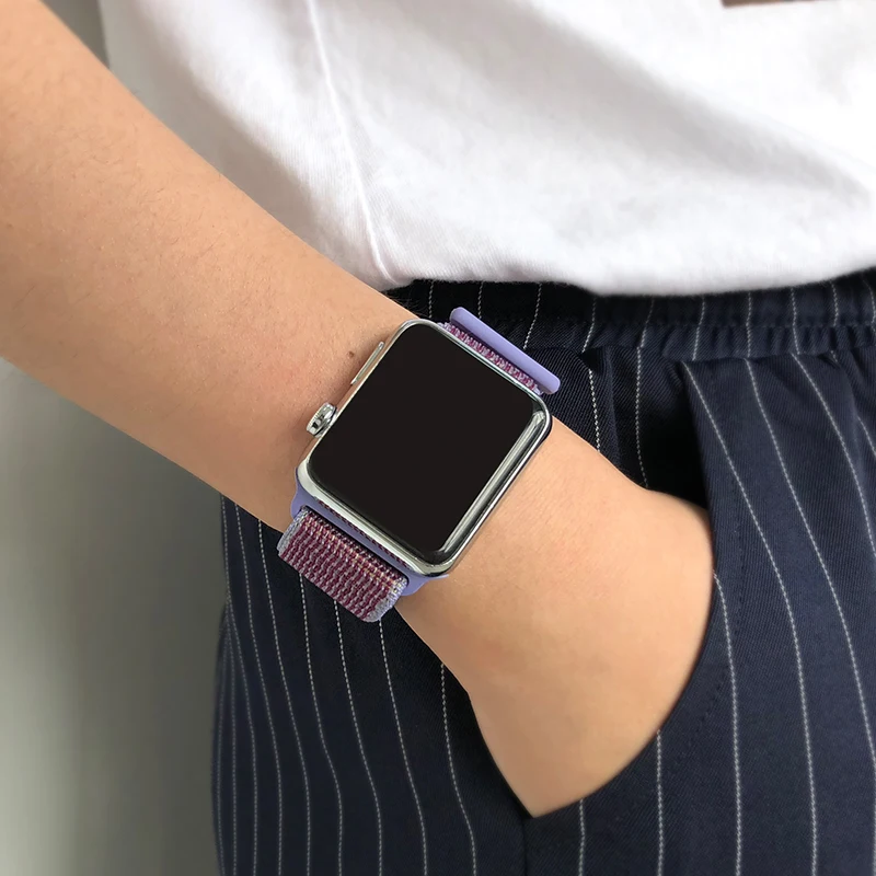 Для наручных часов Apple Watch серии 3/2/1 38 мм 42 нейлон мягкий дышащий для iWatch сменный