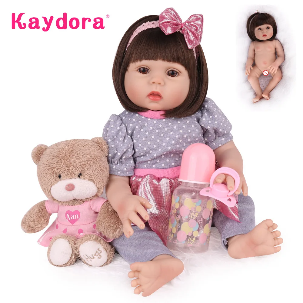48 см полный мягкий силиконовый Reborn Baby Dolls 18 дюймов ребенок живой играть игрушки