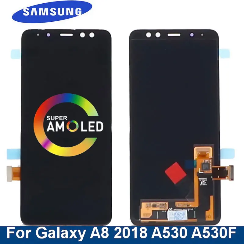 Super AMOLED ЖК дисплей для Samsung Galaxy A8 2018 A530 A530F SM A530F/DS A530DS сенсорный экран дигитайзер