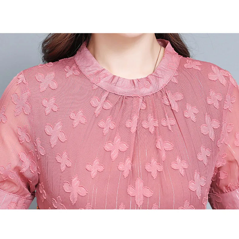 

Summer Vintage Chiffon Long Dress Women Slim Zipper Short sleeve Dress Vestidos Lady Dresses Women Clothing Plus Size Dress