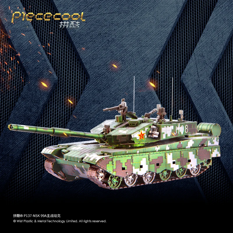 New Arrivals 3D DIY Metal Puzzle Model For 99A MAIN BATTLE TANK Adult Kids Educational Collection Manual Toys Gift Hot Sale | Игрушки и