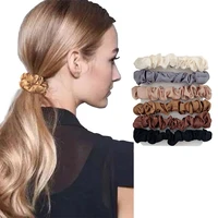 36pcs woman fashion scrunchies satin silk hair ties rope girls ponytail holders rubber band elastic hairband hair accessories