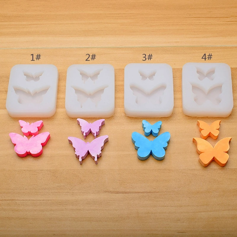 

4 Pcs/Set Butterfly Epoxy Resin Mold Car Aromatherapy Plaster Silicone Mould DIY Crafts Jewelry Ornaments Mold