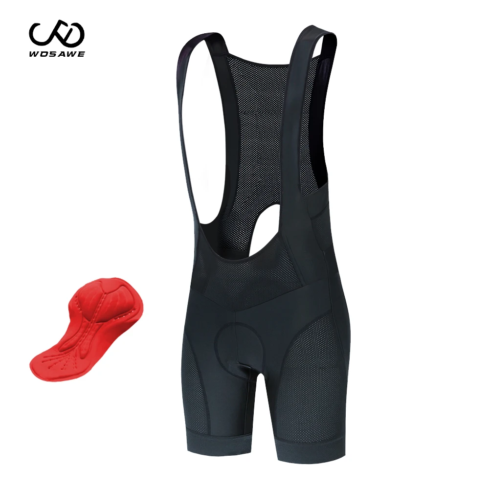 

WOSAWE Tights Cycling Bib Shorts Men 3D Gel Pad Shockproof Mesh Breathable Bicycle Bib Shorts Ride Bike Cycling Pants Man