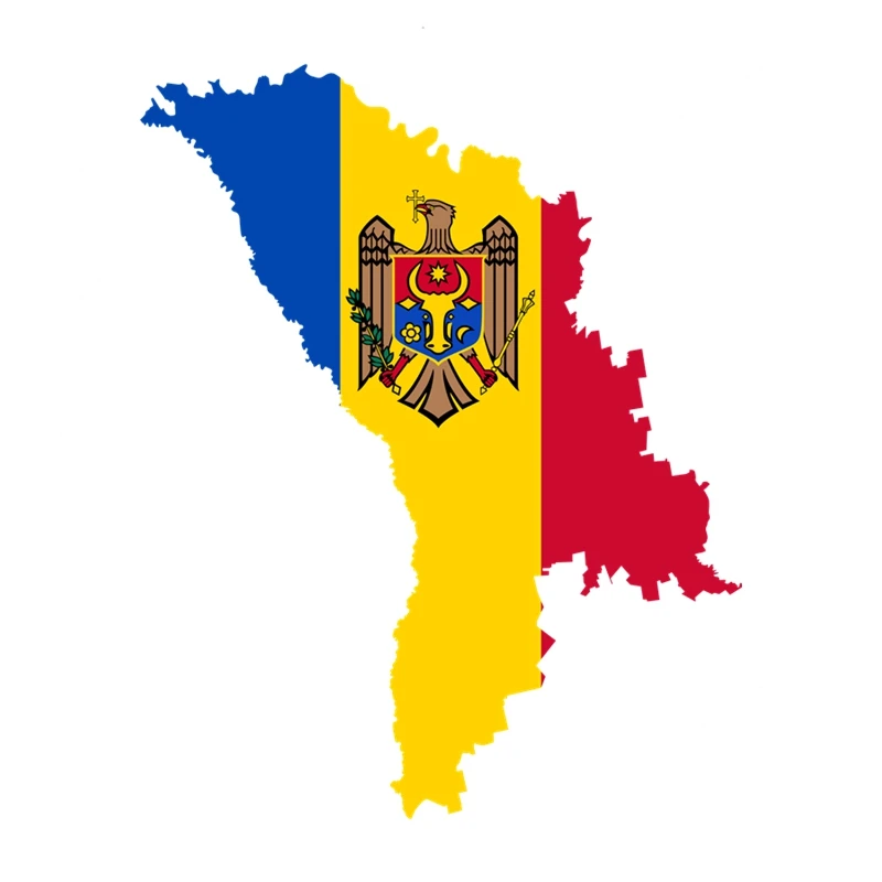 

17*13cm Moldova map flag Car Sticker Motorcycle Bumper Trunk Laptop Window Decals Vinyl Car Styling Decoration