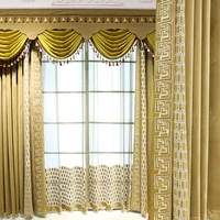 european jacquard chenille shade curtains for living dining room bedroom blackout curtains