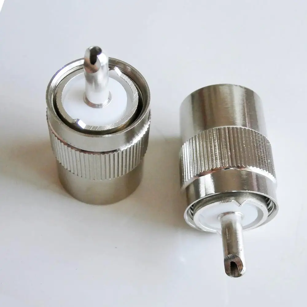Разъем PL259 SO239 UHF папа припой чашка для LMR195 RG58 RG142 RG223 RG400 Кабель Латунь