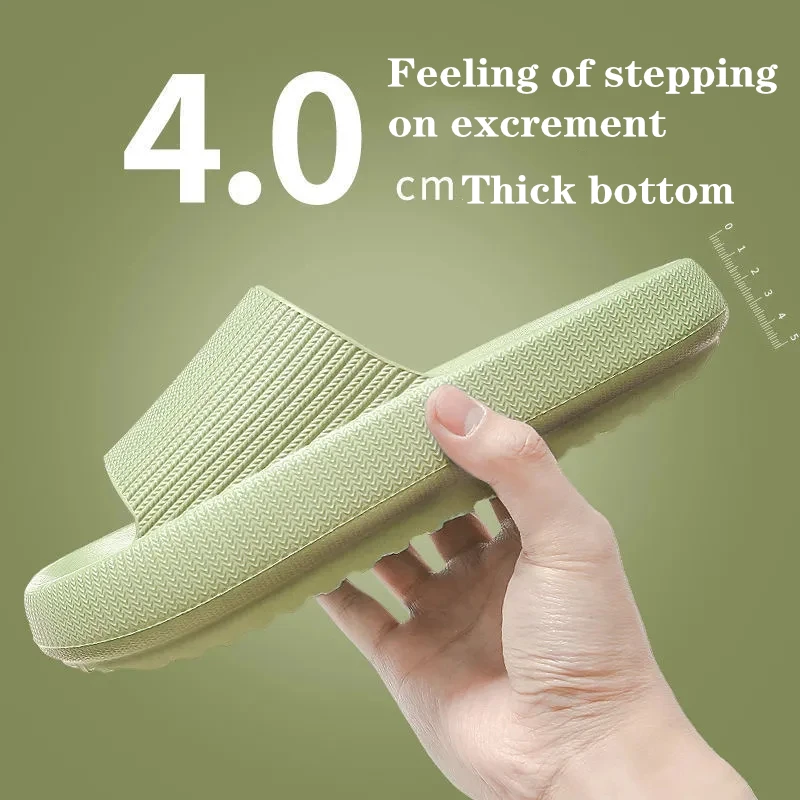 

Женские Толстые-тапочки на подошве летние пляжные EVA с мягкой подошвой для дома с нескользящей подошвой; Обувь для отдыха для мужчин и женщи...