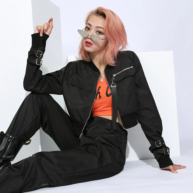 

female long sleeve zipper short 19